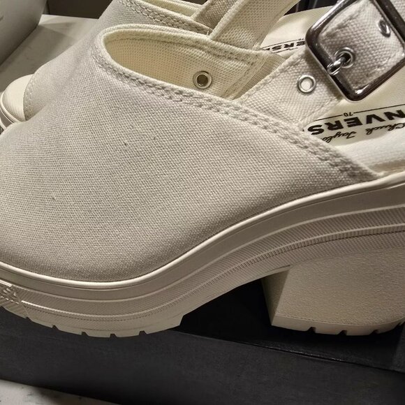 Chuck 70 De Luxe Heel Sandal Platform 2025 WHITE Women's Size 7 A13796C NEW - Picture 8 of 16